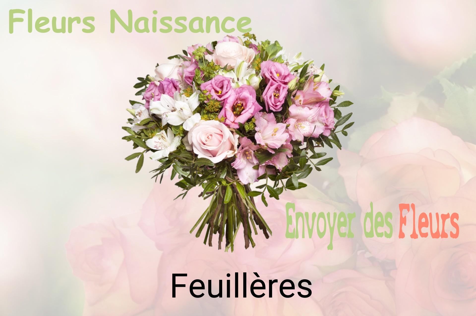Bouquet de fleurs de naissance livré à Feuillères
